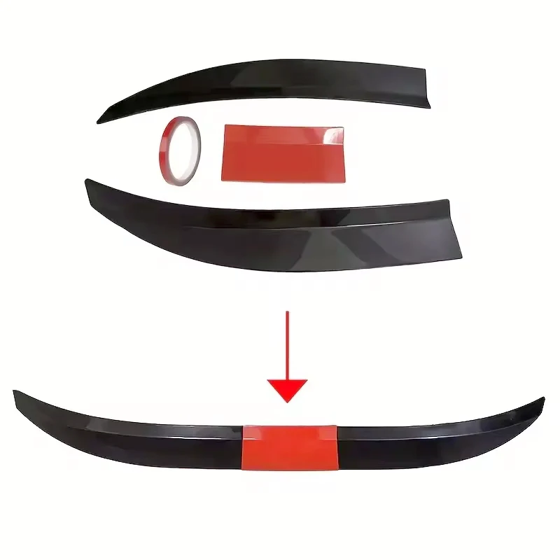For Mitsubishi Eclipse Cross 2017-2026 3-Section ABS Rear Trunk Spoiler 115-125cm Adjustable Sports Decor Top Wing Car Parts