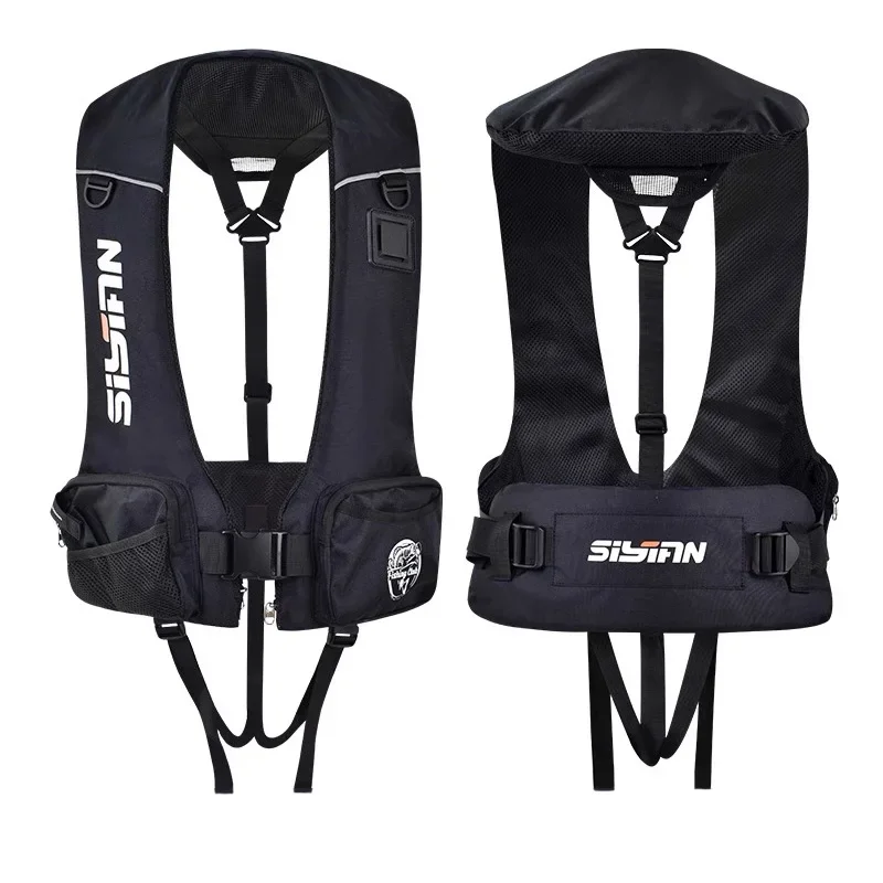 

Adult life-saving fishing gear vest, Rockluyea life-saving vest with high buoyancy, boat life-saving vest with large pockets,