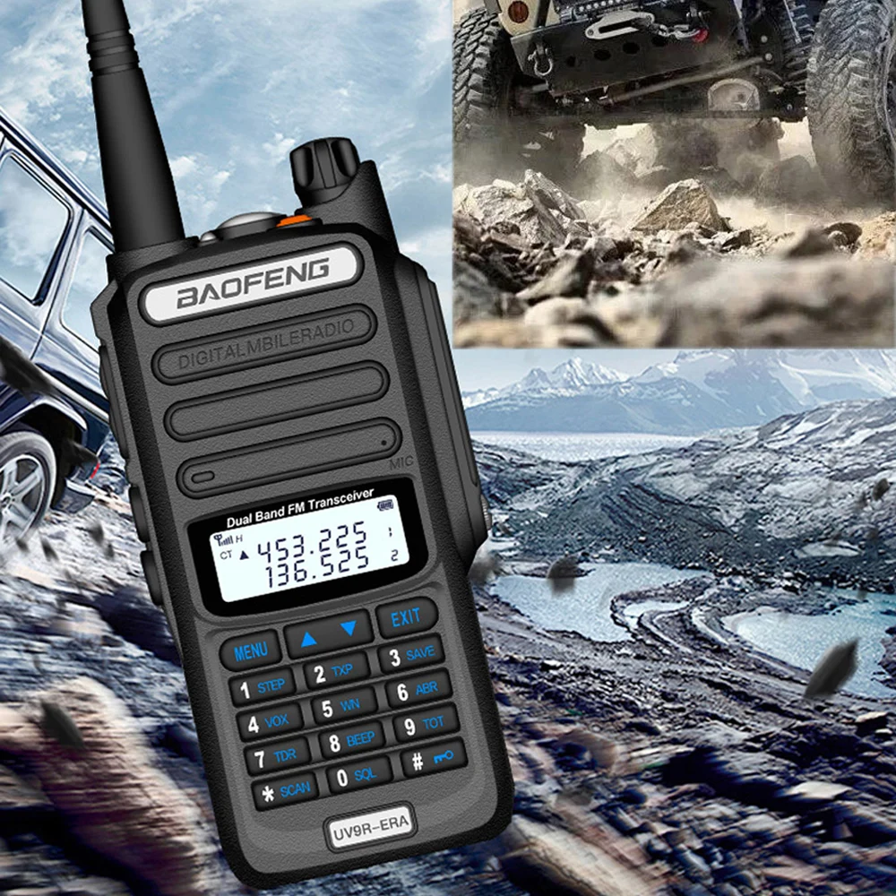 Two Way Radio Baofeng Walkie Talkie UV9R ERA Plus 128 CH 9500mAh VHF UHF Handheld 2 Way Radio Ham CB Radio Comunicador