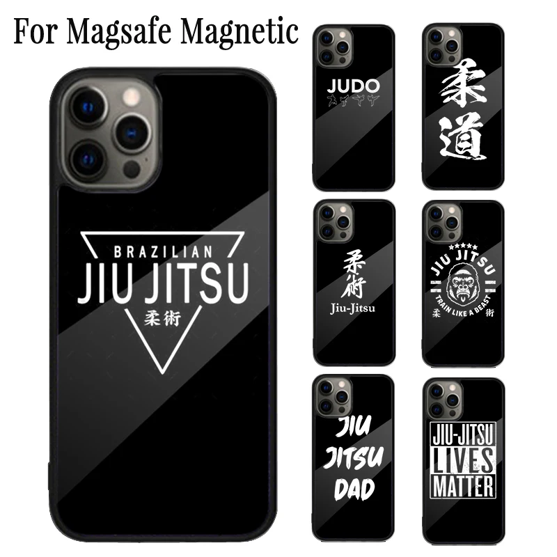 Judo For Men Women Kids Judoka Jiu Jitsu Tournament Magnetic Phone Case For iPhone 16 15 14 Plus 13 12 11 Pro Max Magsafe Cover