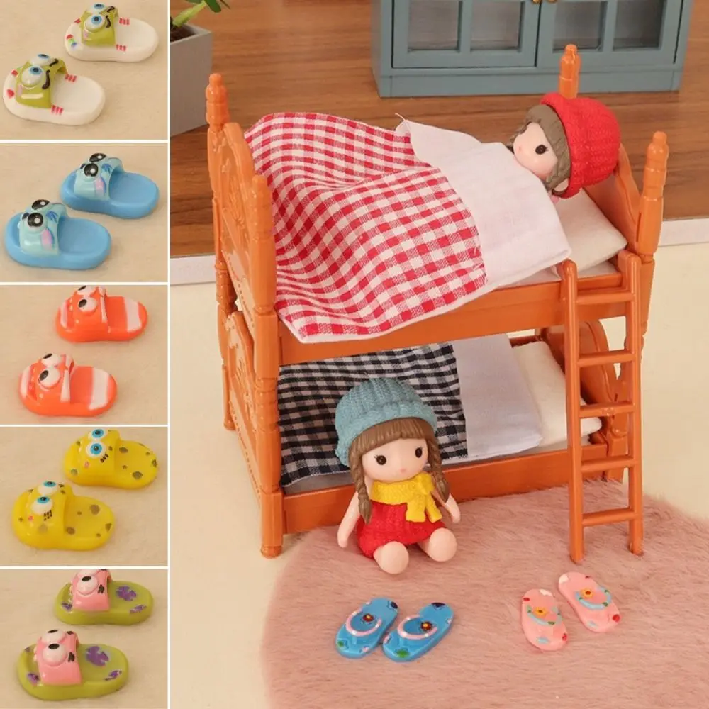 1:6 1:12 Mini Shoes Mini Toys Miniature Food Game Simulation Model Dollhouse DIY Slippers Beach Scene Decorations Girls