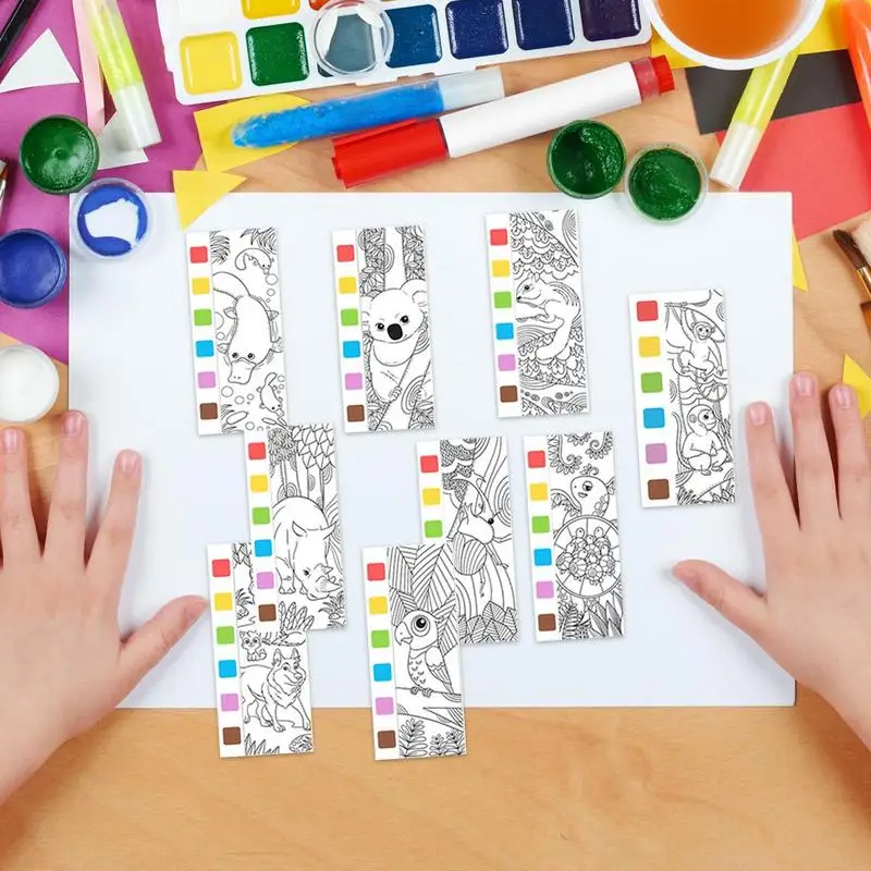 Kolorowanka wodna Zestaw farb akwarelowych Mała podkładka do akwareli Książka akwarelowa Przenośny papier do rysowania dla dzieci i dzieci