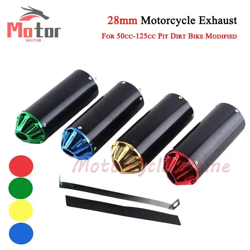 Motorcycle 28MM Exhaust Pipe System For XR50 CRF50 110cc 125cc 140cc Pit Dirt Bike Motorcross