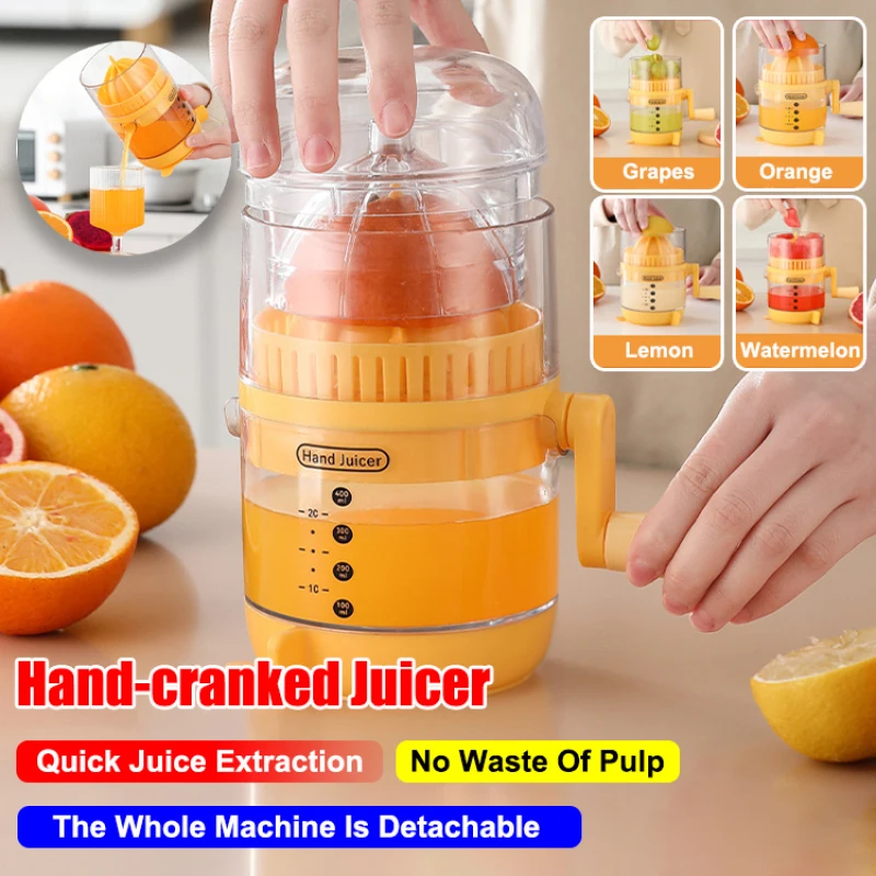 

【Manual Juicer】Household Hand Cranked Orange And Lemon Fruit Juicer Portable Small Manual Orange Juice Press