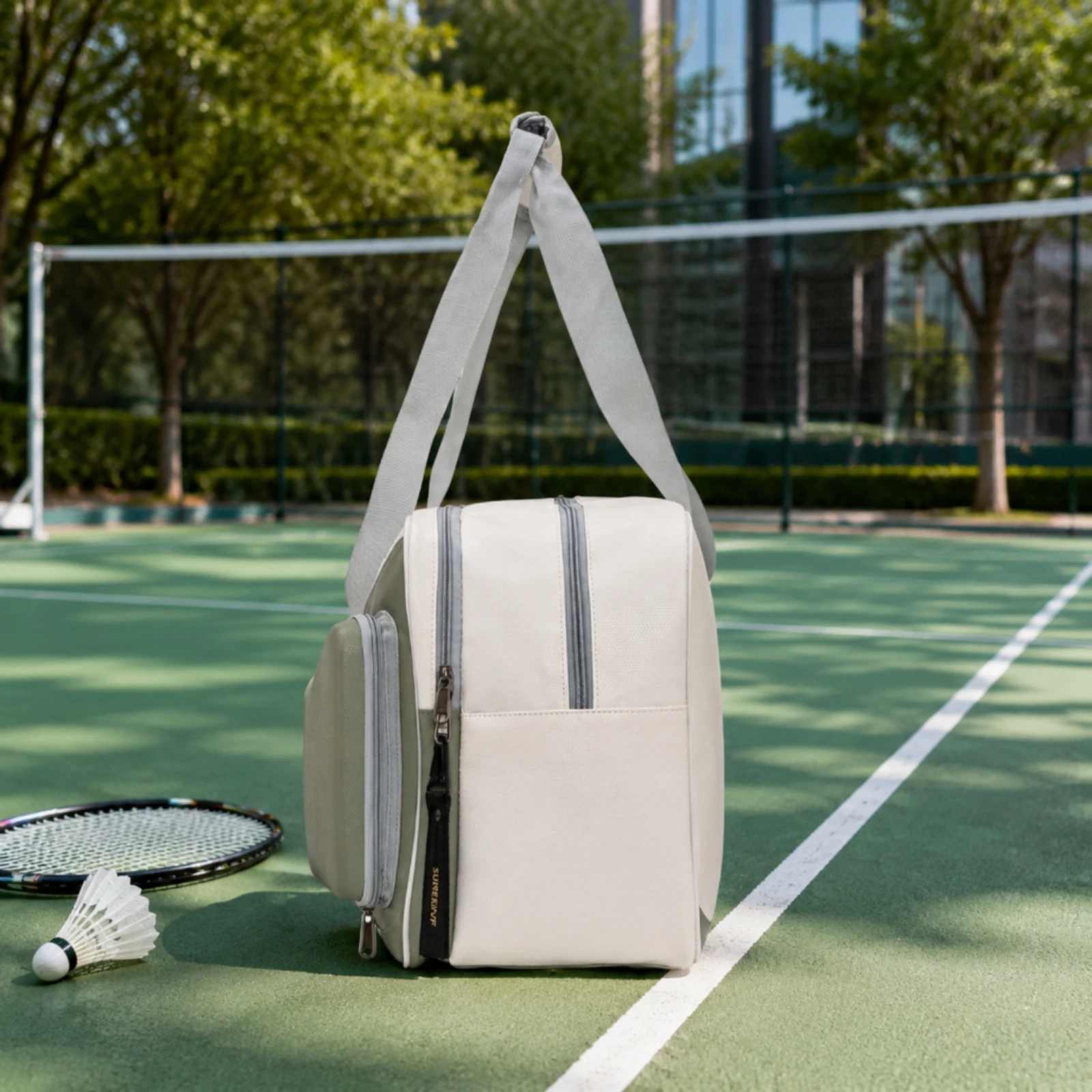 Racket Bag with Shoulder Strap Large Capacity Racket Bag Comfortable Long-Lasting for Tennis Players, Tournaments, Training