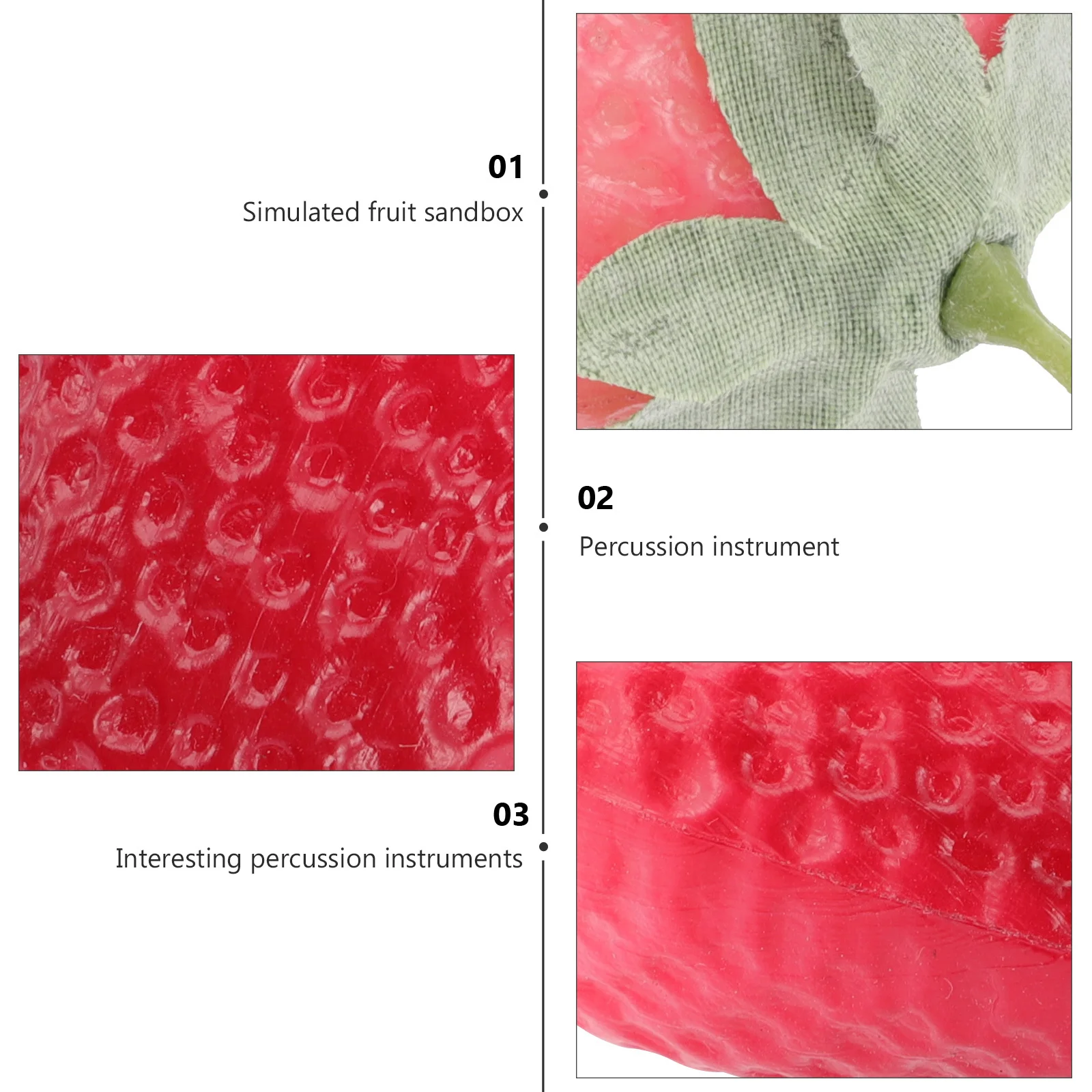 

Musical Fruit Shaker Kids Percussion Instrument Fine Workmanship Durable Early Learning Maraca Fruit Simulation Decor