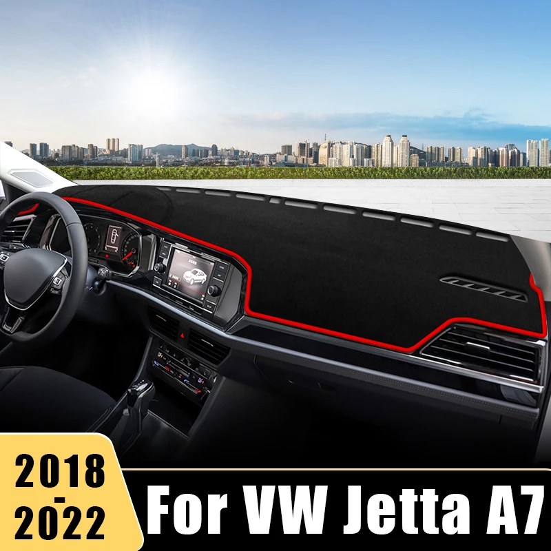 

For Volkswagen VW Jetta A7 MK7 2018 2019 2020 2021 2022 2023 Car Dashboard Cover Mat Anti-UV Non-Slip pad Protector Accessories