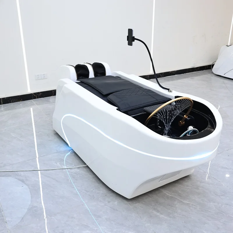 

Head Spa Water Therapy Equipment Hair Salon Washing Chair Massage Shampoo Bed For Salon With Water Circulation And Steamer Hair