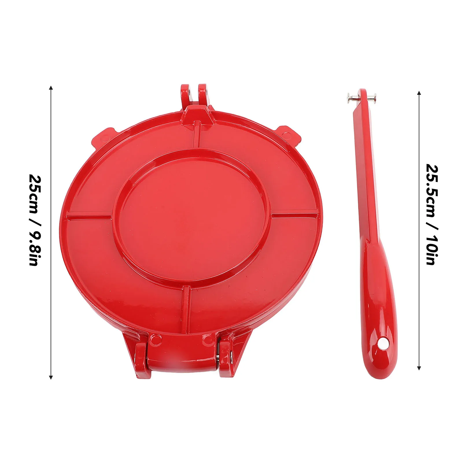 صانع زلابية الجلد آلة ضغط العجين متعددة الوظائف آلة ضغط التورتيلا اليدوية مع مقبض خبز مسطح من سبائك الألومنيوم #6