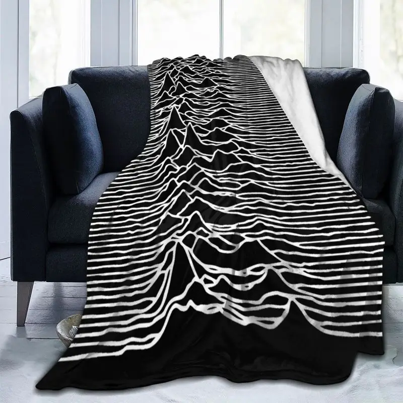 Joy Division Unknown Pleasures Album Record Cover Blanket Velvet Comfort Coral Fleece Bedding Supply Family Expenses