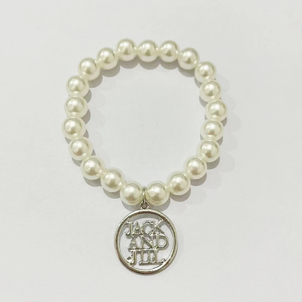 Jack and Jill sisters Party Greek Letter Pendant Bracelet