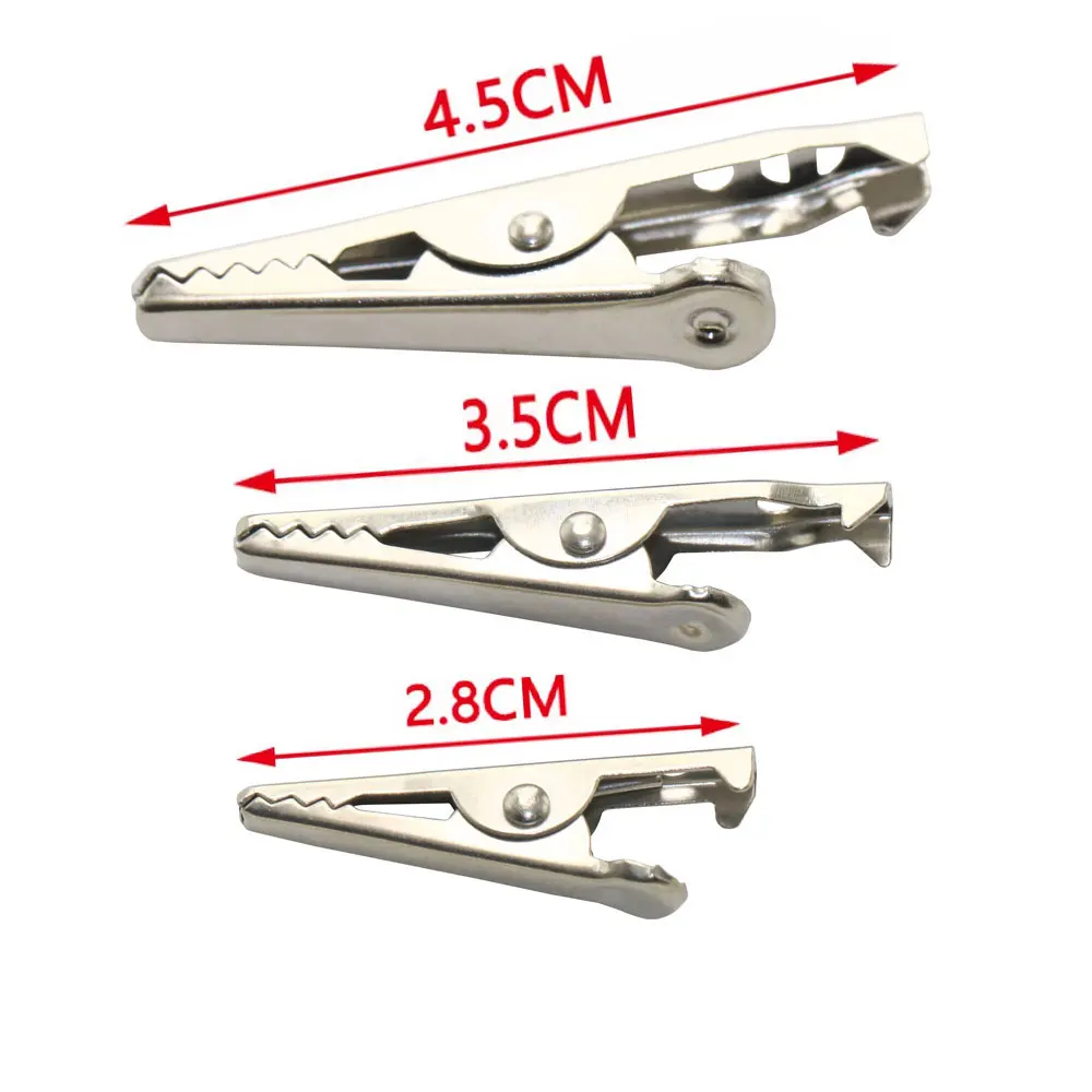 10 pz colore coccodrillo Clip elettrico fai da te piccola batteria cavo di alimentazione guaina morsetto elettrico doppia testa Test Clamp.28mm 35