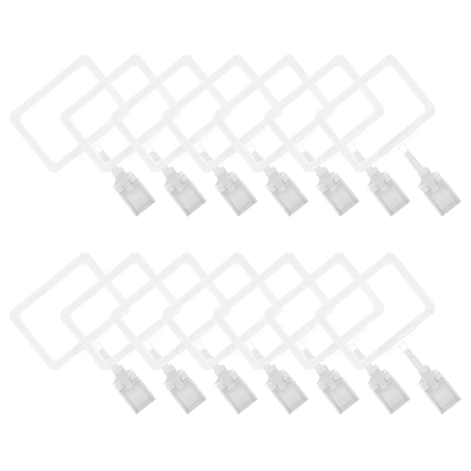 

15 set Double Sided Sign Holders For Retail Stores Supermarkets Clothing Shops Dual Head Display Clips Strong Clamp Port