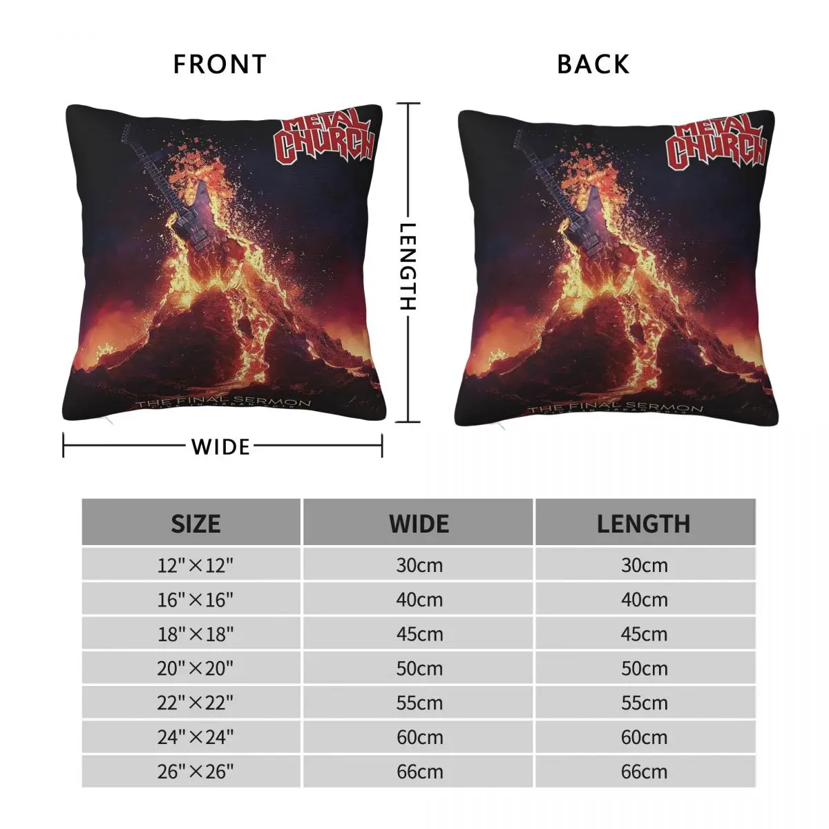 Metal Church Final Sermon Album Pillowcase Polyester Linen Velvet Printed Zip Decor Pillow Case Sofa Cushion Case 18
