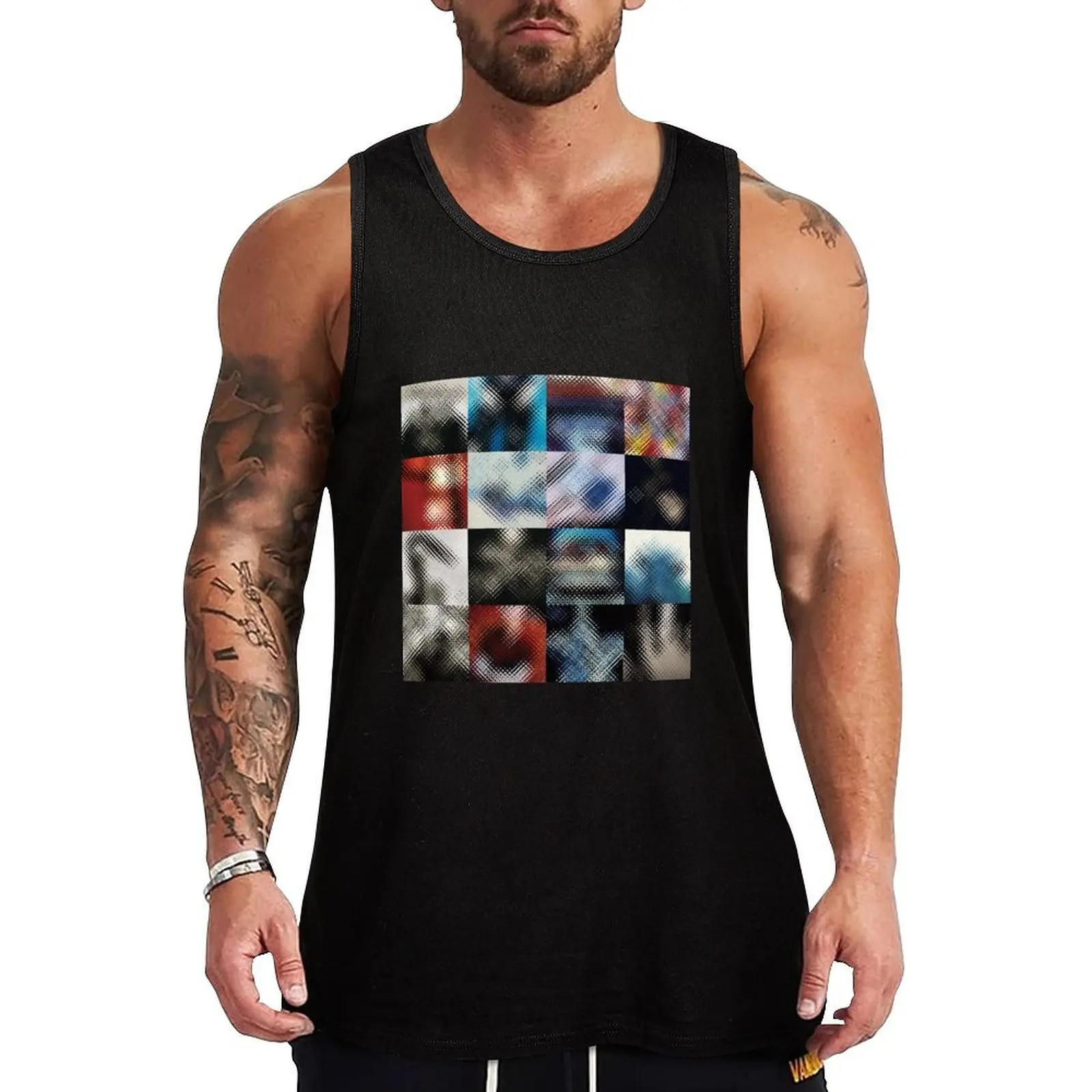 

U2 Achtung Baby Glass Effect Sticker Tank Top Street Style Tank Top Graphic Print Sleeveless Shirt