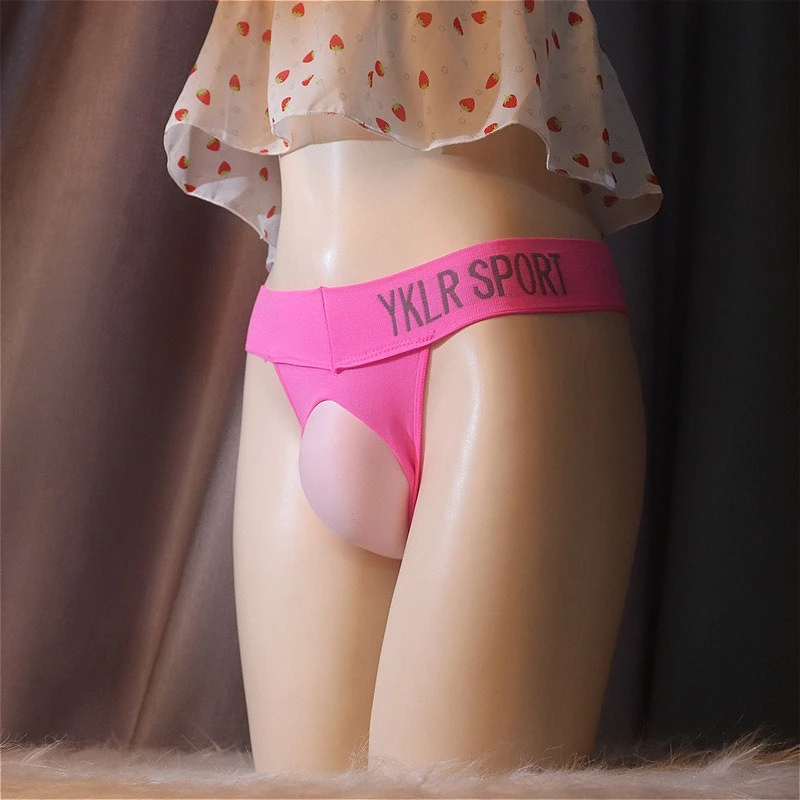 Big Bugle Pouch Sexy Thongs Mens Sexy Underwear Mid Waist Erotic T-back Panties Soft Male Sexy Lingerie Hombre Tanga G String 2