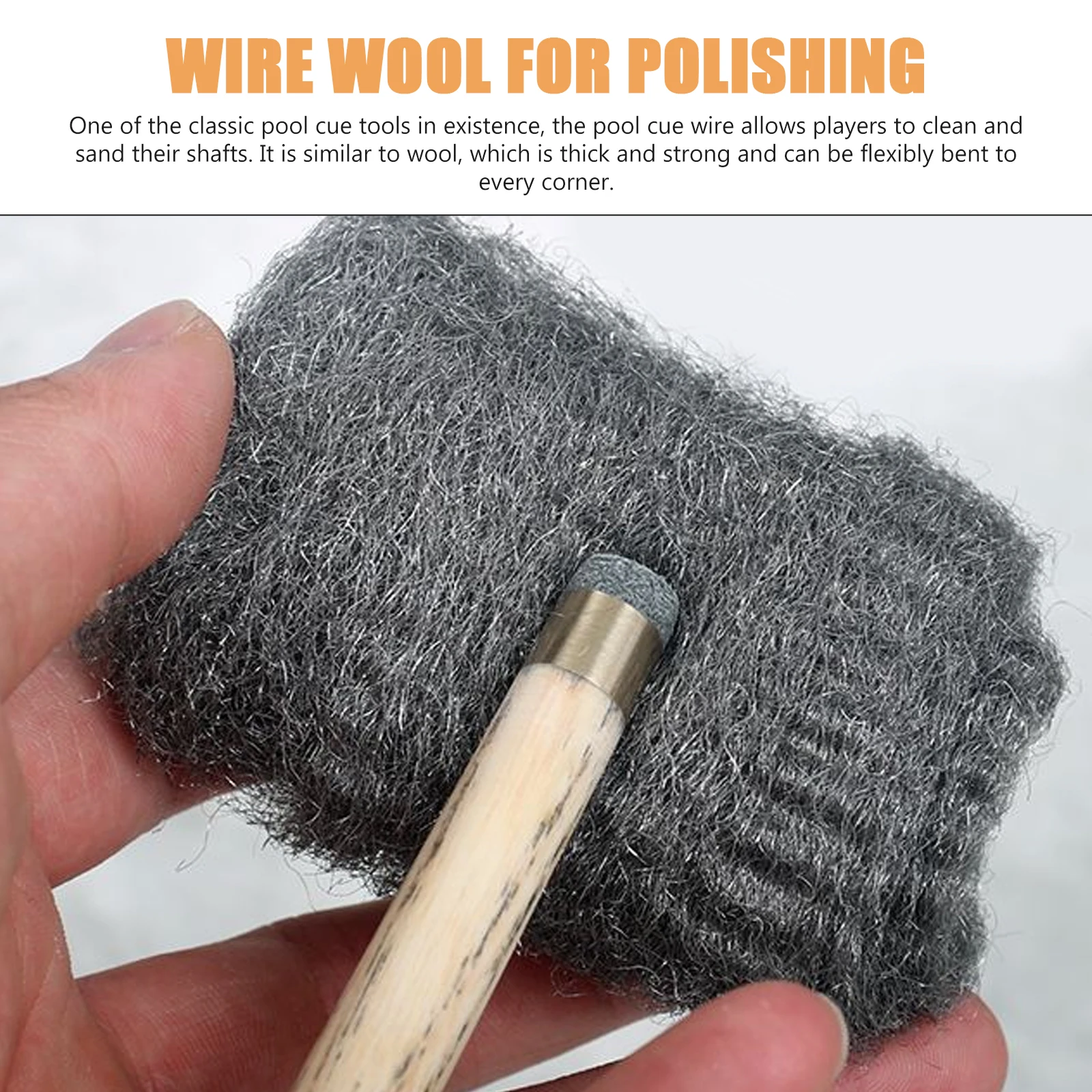 

5 шт., шарик из стальной проволоки для чистки бильярдного кия, инструмент для полировки премиум-класса, прочный очиститель вала, аксессуар для обслуживания бильярдного стола