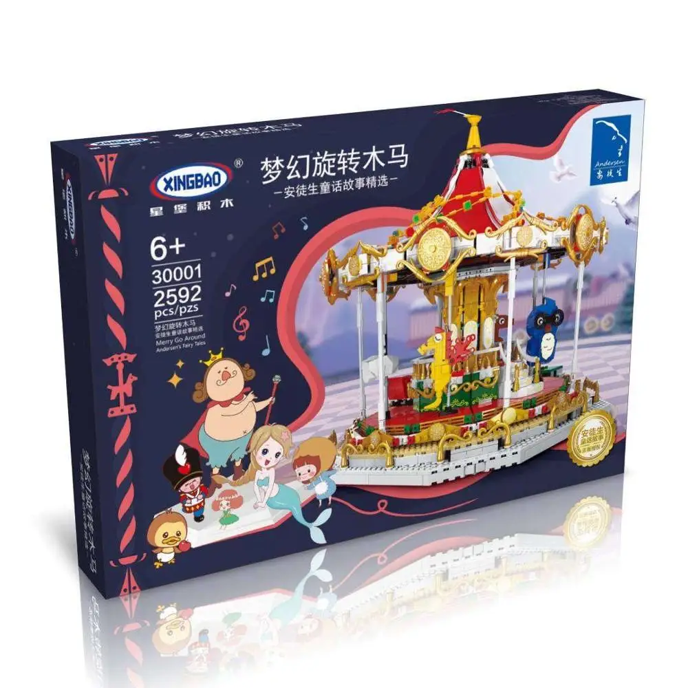 ชุดตัวต่อ Anderson's Fairy Carousel MOC ของเล่นเสริมพัฒนาการ พร้อมฟิกเกอร์