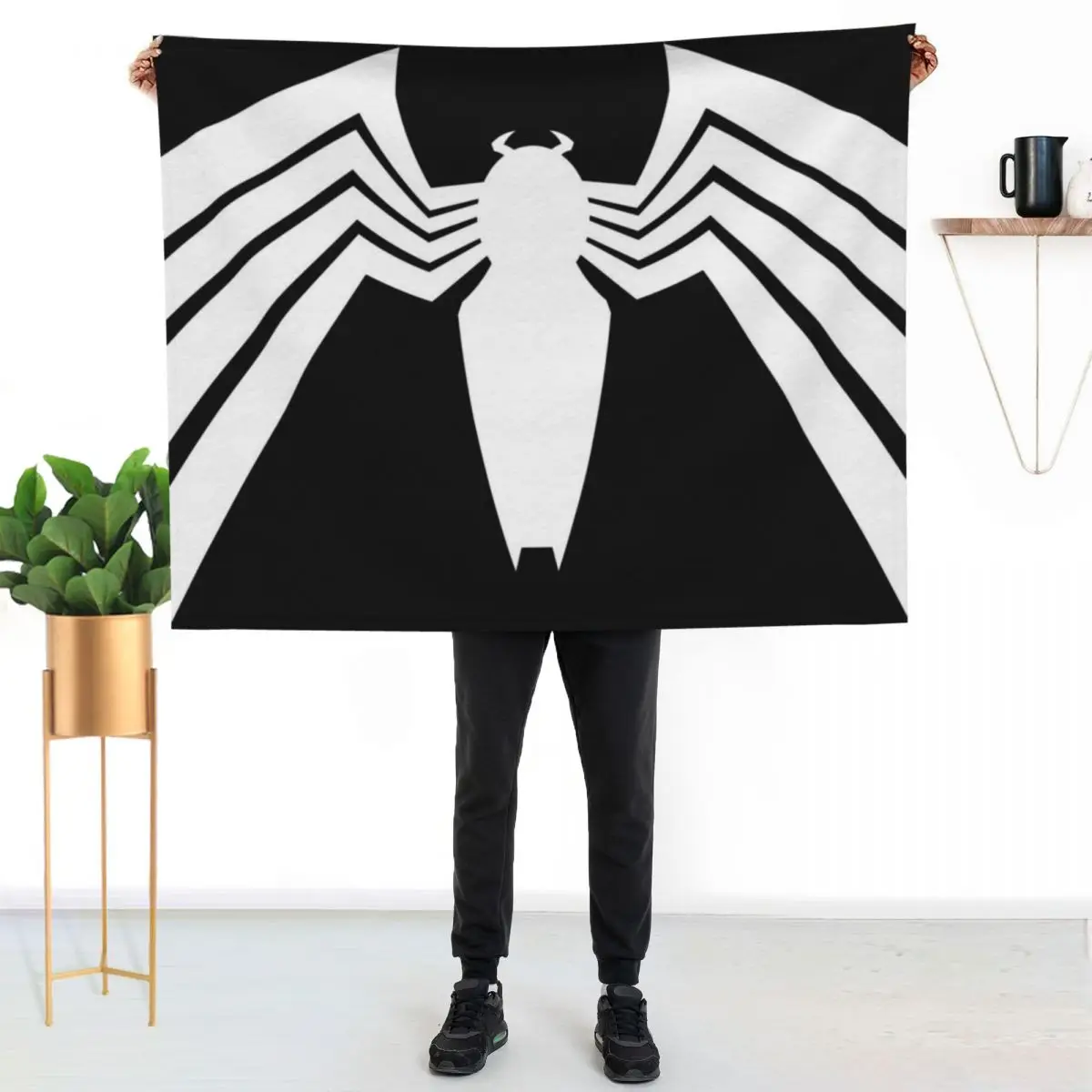 

Back in Black Throw Blanket Year Round Soft Comfortable Blanket for Home