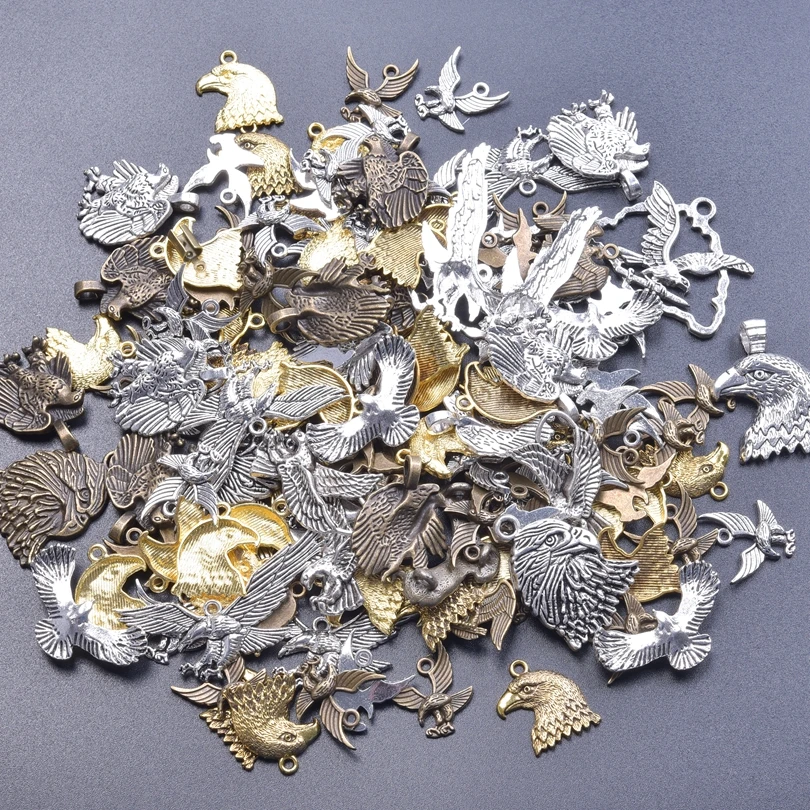 30pcs Mix Color Metal Aircraft Music Note Animal Charms For Jewelry Making Supplies DIY Earrings Bracelets Accessories Pendants