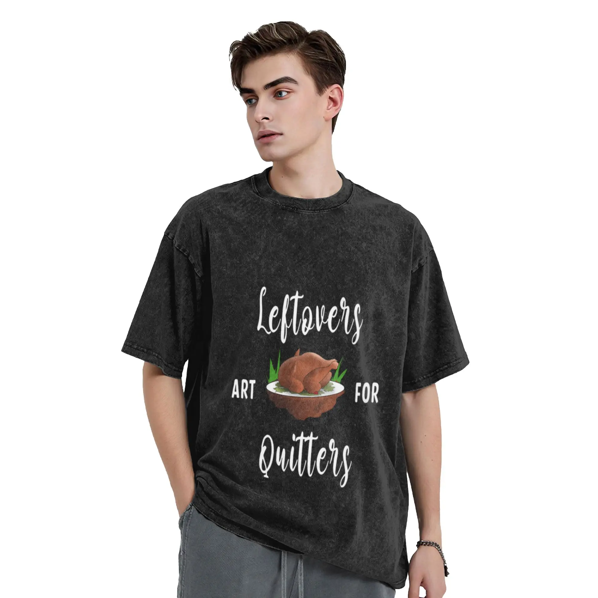 Leftovers are for quitters  Classic Trendy A Vintage Oversized Cotton Unisex T-Shirts