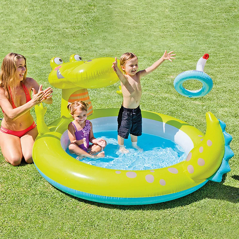 Baby Opblaasbaar Zwembad Familie Outdoor Grote Oceaan Vijver Huishoudelijke Krokodil Draak Waternevel Speelgoed Pvc