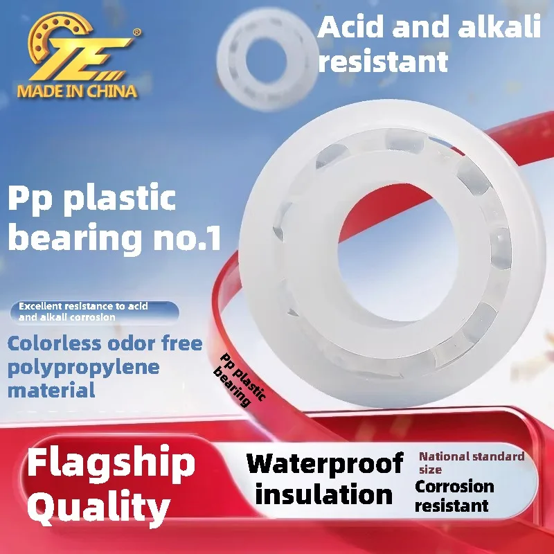 PP Engineering Plastic Bearing 6007 6008 6009 6010 6011 6012 Acid and Alkali Corrosion Resistance Waterproof