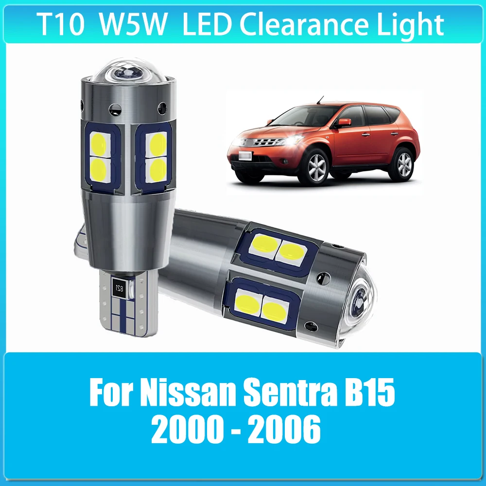 

2pcs LED Clearance Light Parking Bulb Lamp W5W T10 194 5W5 Canbus for Nissan Sentra B15 2000 2001 2002 2003 2004 2005 2006