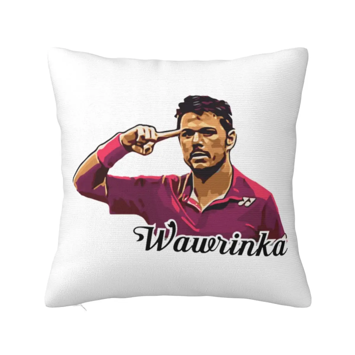 Wawrinka Stan Tennis Champion Square Pillowcase Pillow Cover Cushion Zip Decorative Comfort Throw Pillow for Home Car