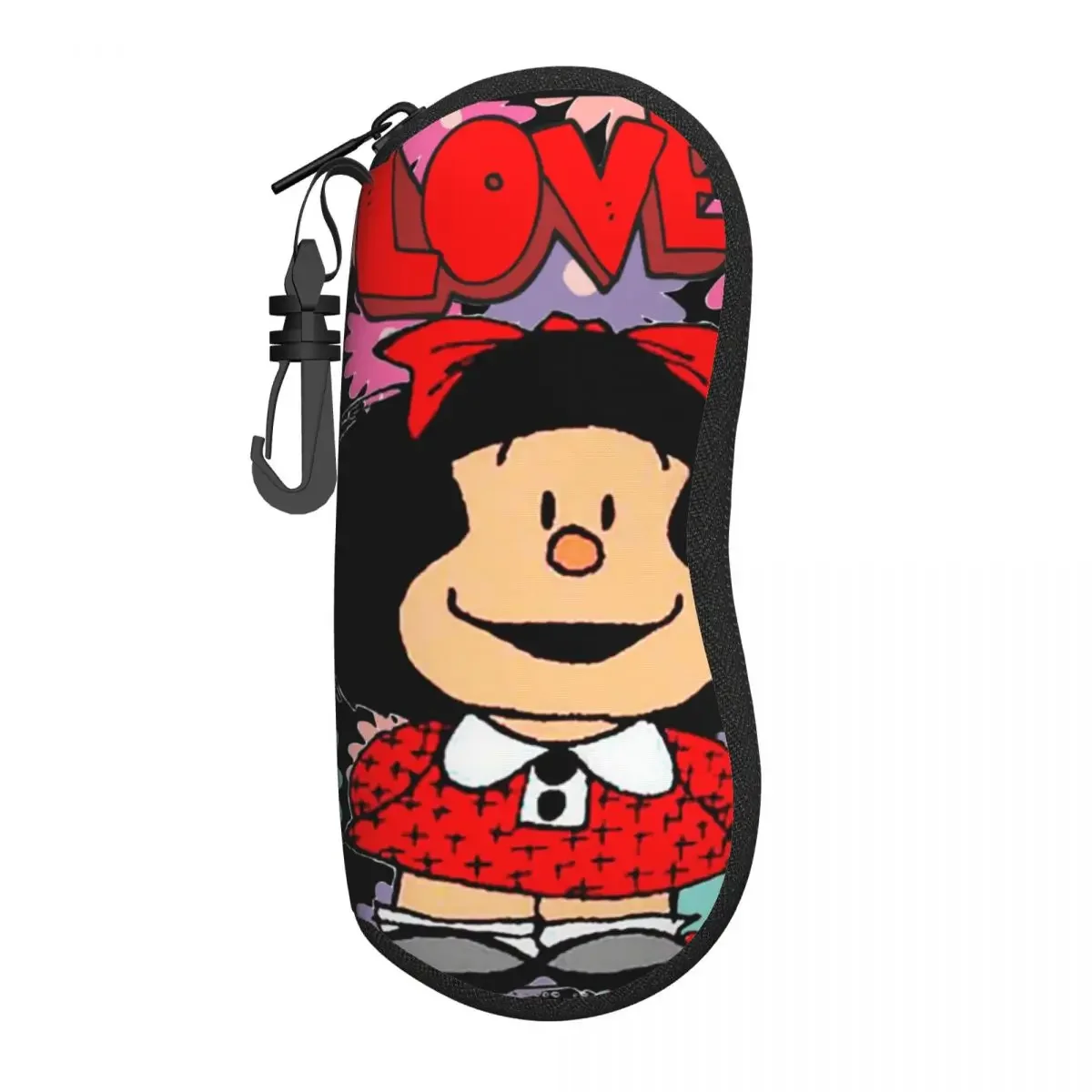 Love Mafalda Flowers Glasses Case Protective Cartoon Eyewear Box Gift Eyewear Container