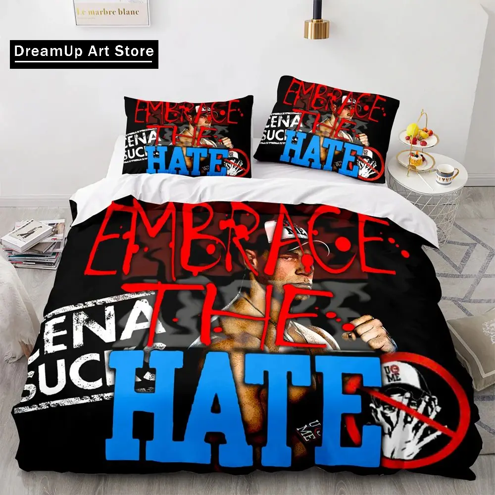 3D Print Fashion WWE RAW Wrestling Bedding Set Boys Girls Twin Queen Full Size Duvet Cover Pillowcase Bed Adult Bedroom