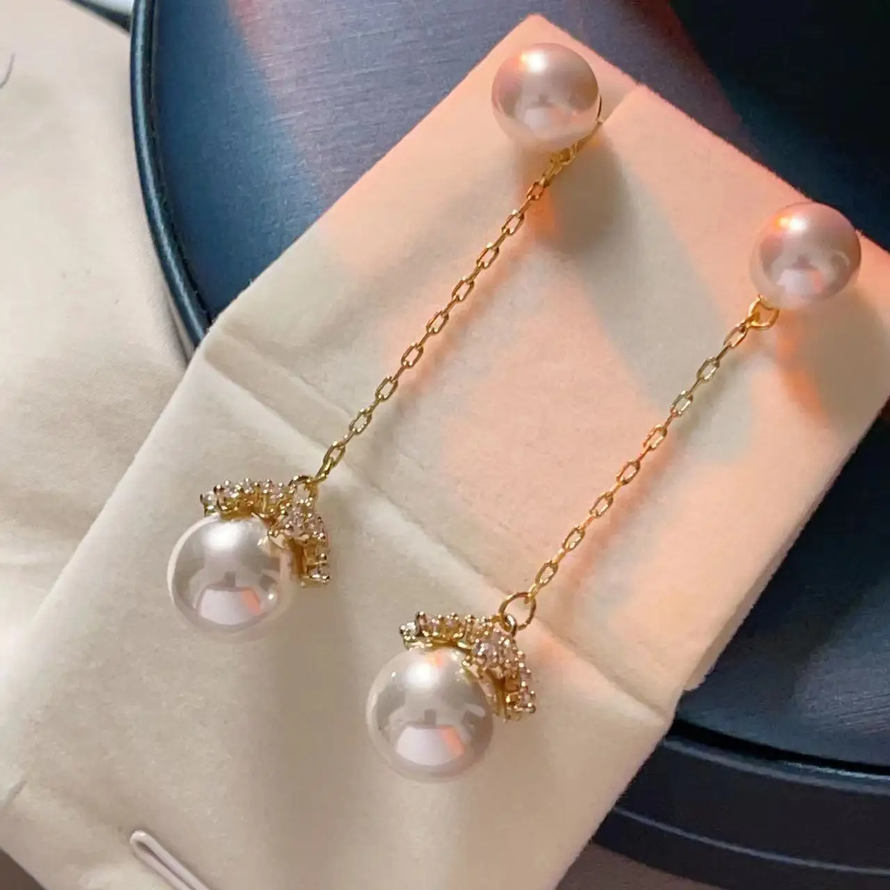 

Korean Fashion New Pearl Tassel Earrings for Women Temperament Long Versatile Earring Birthday Party Women's Jewelry
