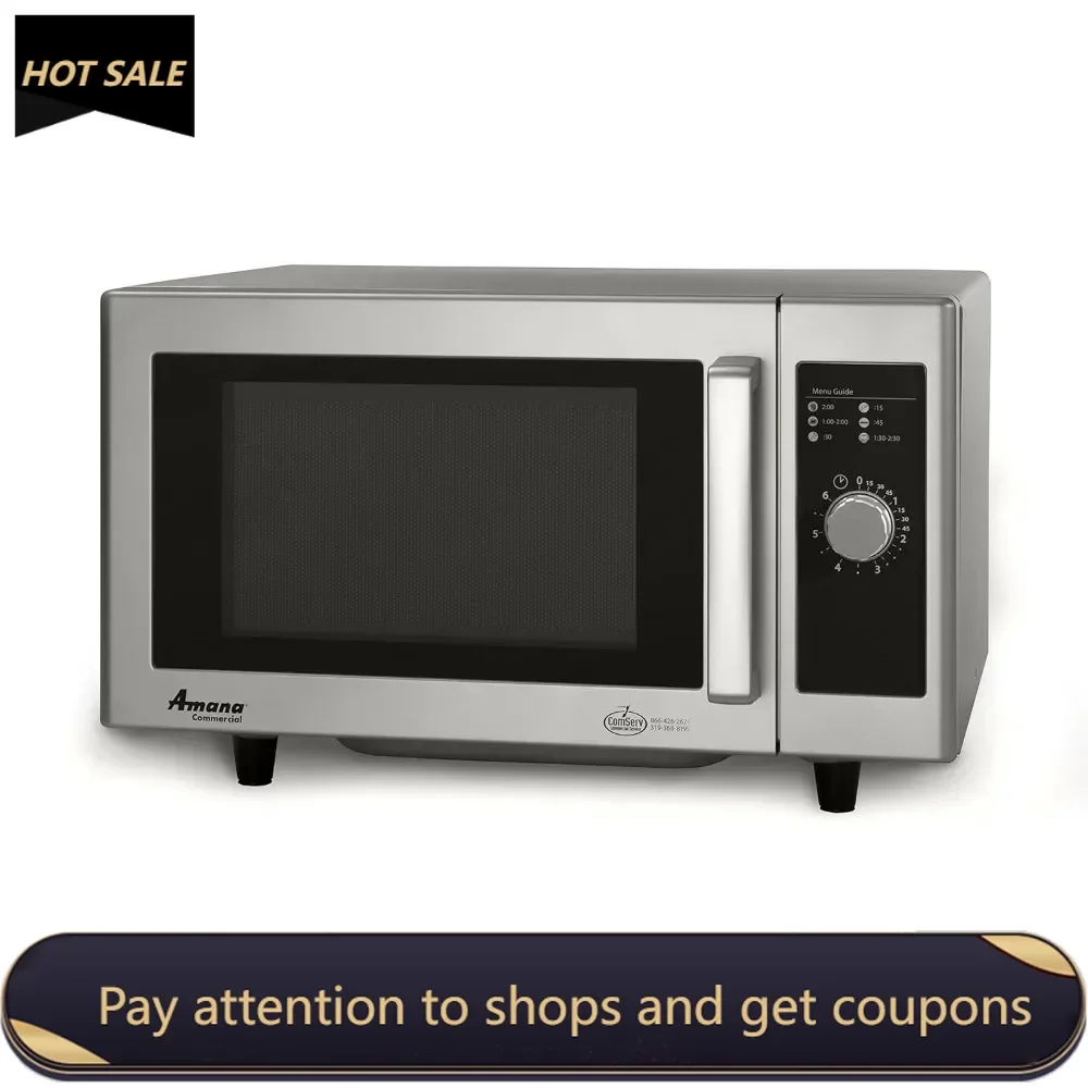 

Light-Duty Commercial Microwave Oven with Dial Timer, Stainless Steel, 120-Volts, 1000-Watts