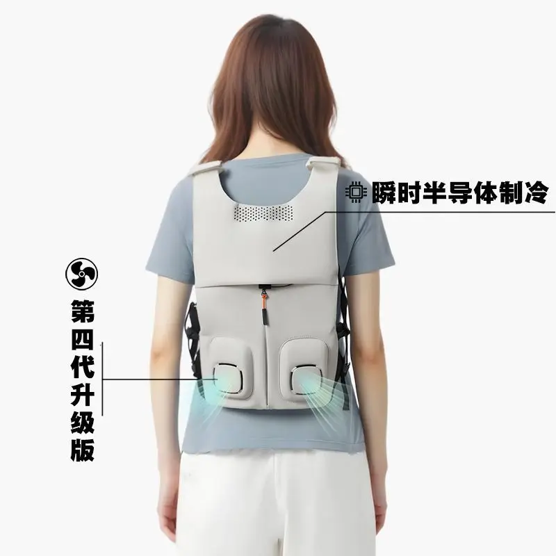 Upgraded Version of Semiconductor Refrigeration Vest Air Conditioner Clothewith Fans Heatstroke Prevention Heat Dissipation