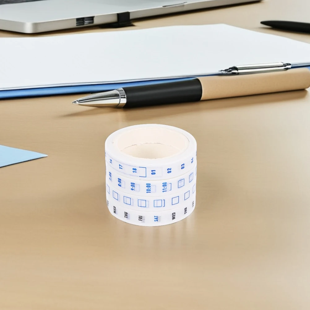 

8 Rolls Time Paper Tape Washi Aesthetic Journaling Planner Stickers Scrapbook Supplies Creative Design Office Study Use