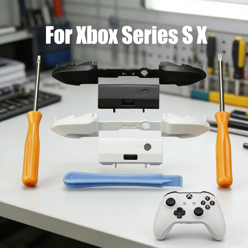 Para el control de Xbox Series X S: Botones RB LB y Gatillos (2 juegos), Soporte Central de Repuesto con Kit de Herramientas de Reparación y Destornillador