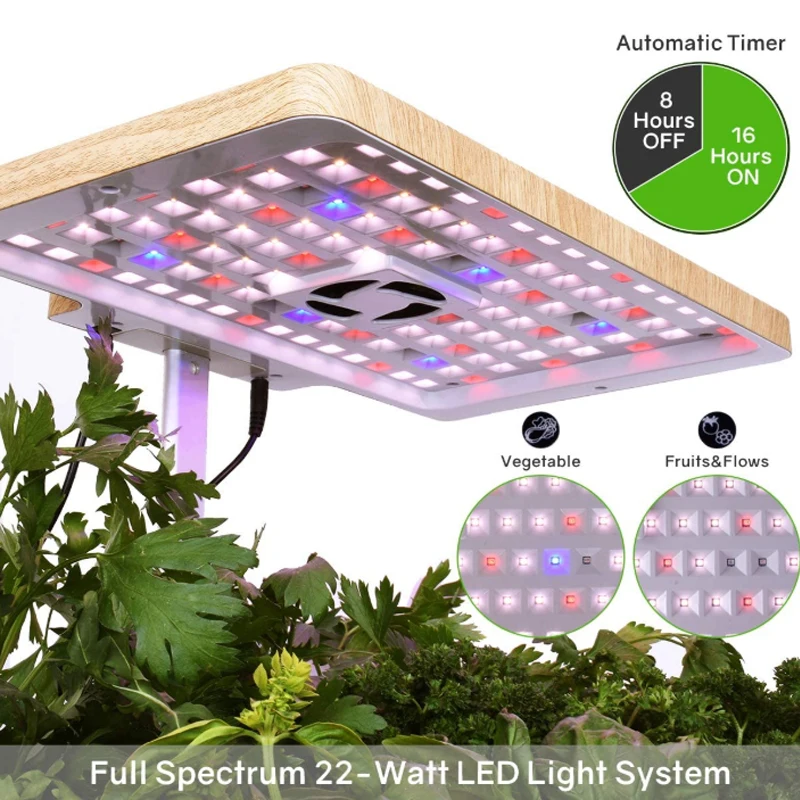 Smart Hydroponic Kits with LED Lights, Indoor Intelligent Planting, Lettuce, Tomato, Flower, Fruit at Home, Office, 12 Plants