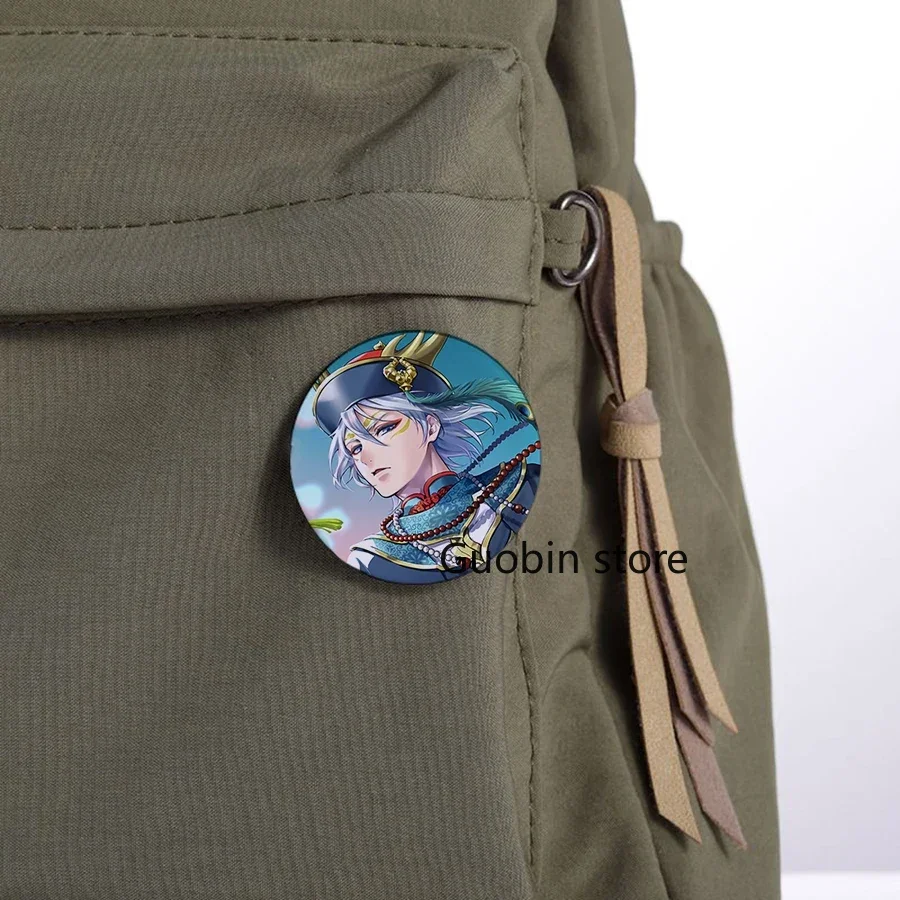 58mm Pop Game Twist Wonderland Button Pin Creative Cute Anime Character Art Badge for Backpack Decor Fans Collection Gift