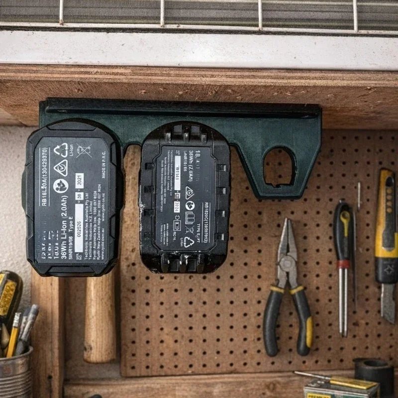ABS Battery Wall Mount Holder For Ryobi 18V ONE+ Plus 3 Battery Wall Shelf Bracket Storage Rack