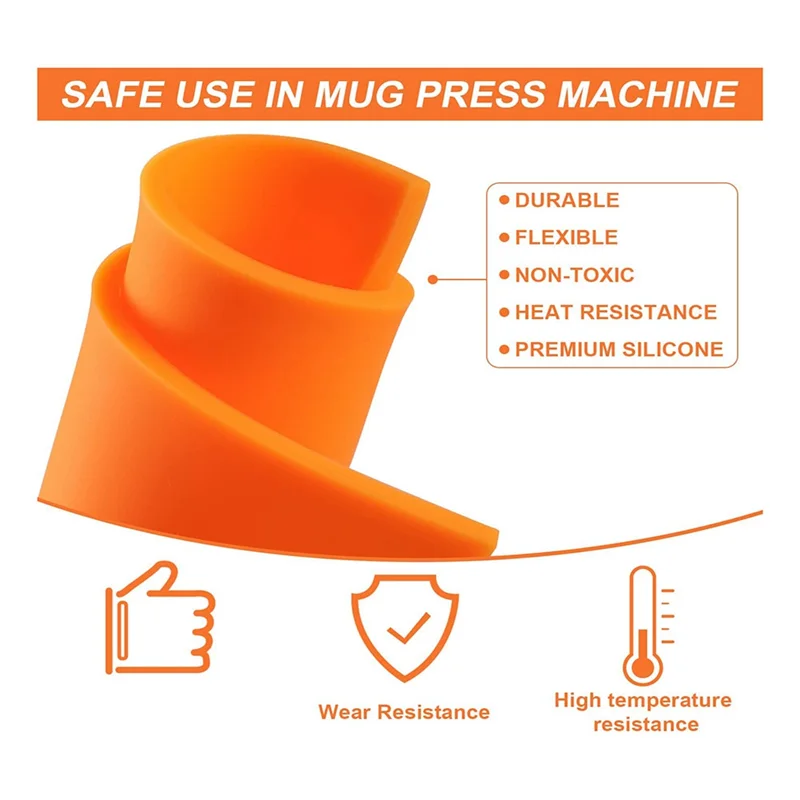 Envolturas para vasos de sublimación de 3 piezas, envolturas para vasos de tazas de silicona en 3 espesores compatibles con prensa de tazas coloridas