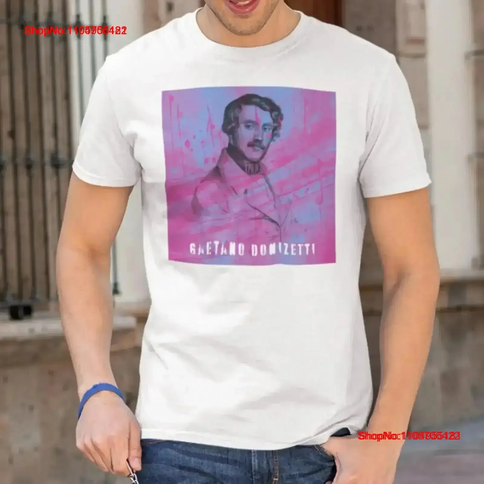 Gaetano Donizetti Composer Crewneck T shirt Opera Music Teacher Student vintage Washed Versatile Stretched Breathable vintage