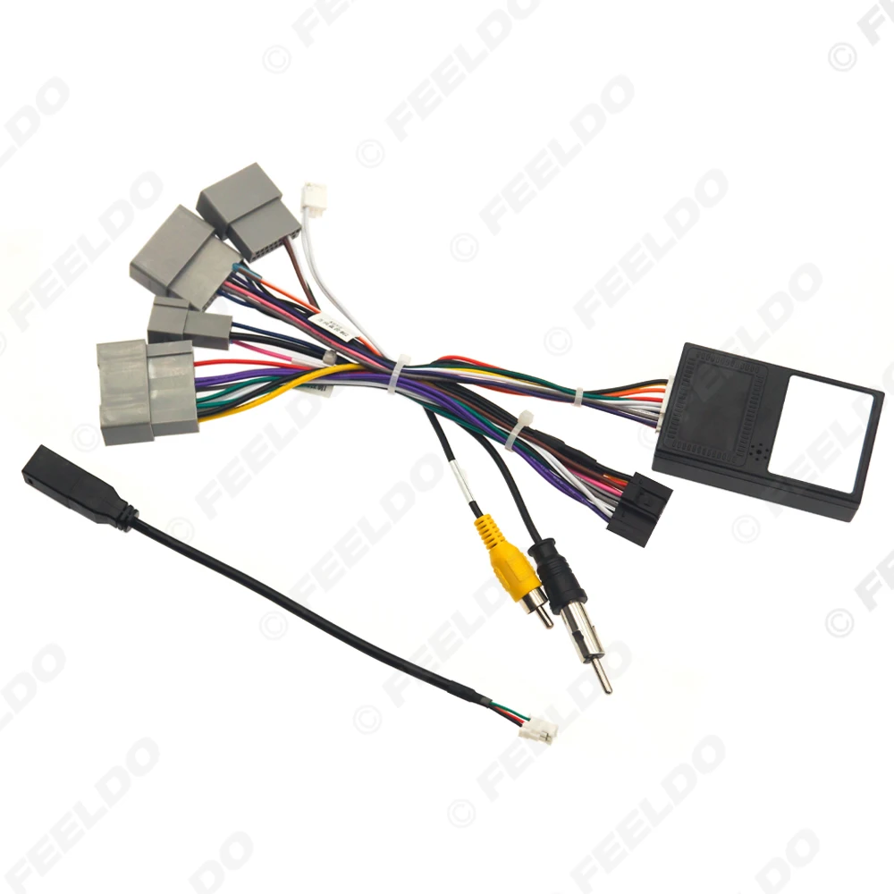 

FEELDO Car 16pin Power Cord Wiring Harness Adapter For Honda Stepwgn 2022-2023 Installation Head Unit