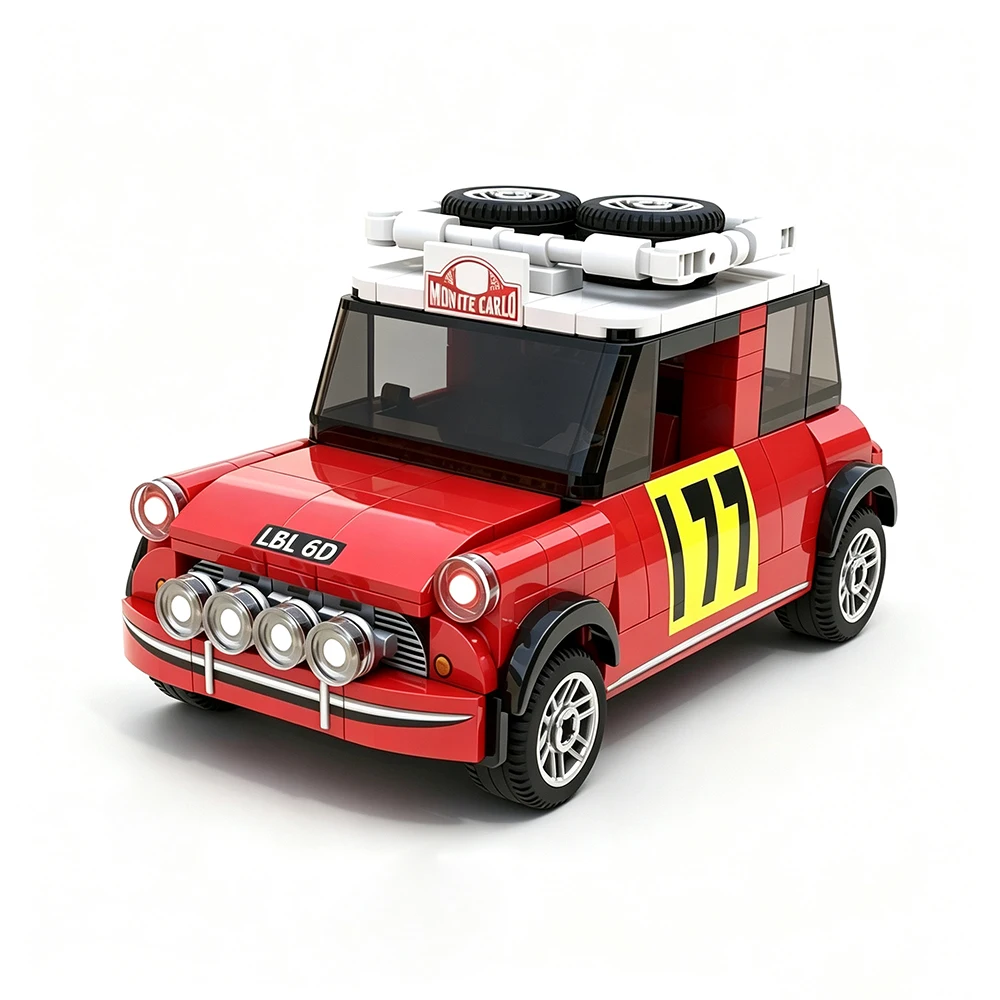 New MOC Speed ​​Racing Series 1967 Monte Carlo Rally Model Building Blocks DIY Modular Car Assembly Toy Adult Collectible Gift