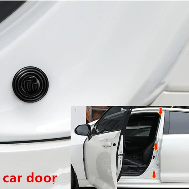 10Pcs Anti-collision Silicone Pad Car Door Closing Anti-shock Protection Soundproof Silent Buffer Stickers Gasket Car Accessory