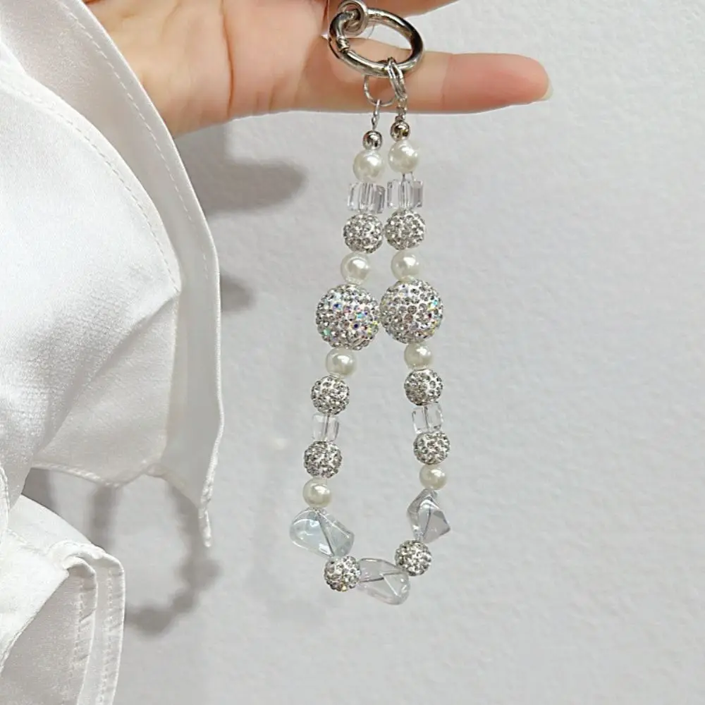 

High-end Rhinestone Mobile Phone Lanyard Beaded Luxury Phone Wrist Straps Anti-lost Glitter Cellphone Chain Jewelry Gift