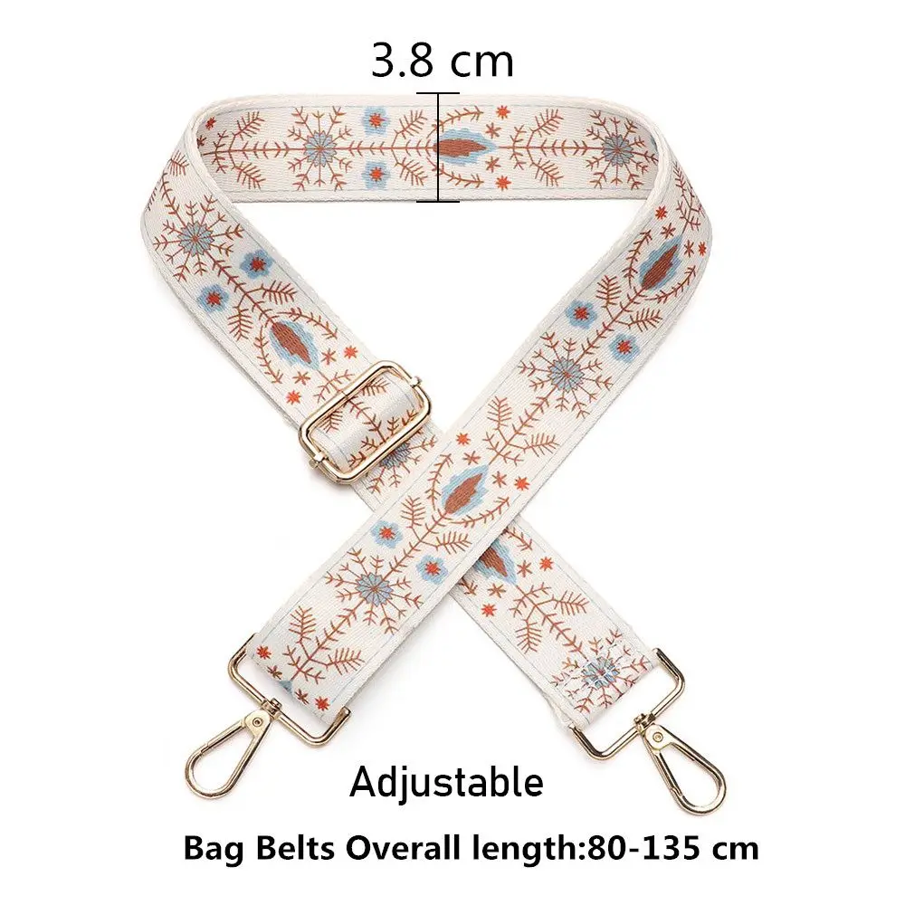 Fashion Nylon Colored Bag Strap Women Handbag Belt Wide Shoulder Bag Strap Replacement Adjustable Bag Strap Bag Accessories