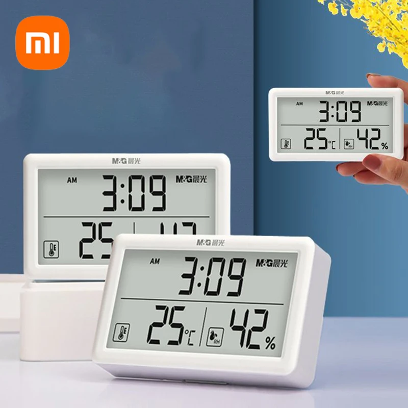 Xiaomi Mini dijital LCD kapalı uygun sıcaklık sensörü nem ölçer termometre higrometre ölçer 2 in 1 elektron saat