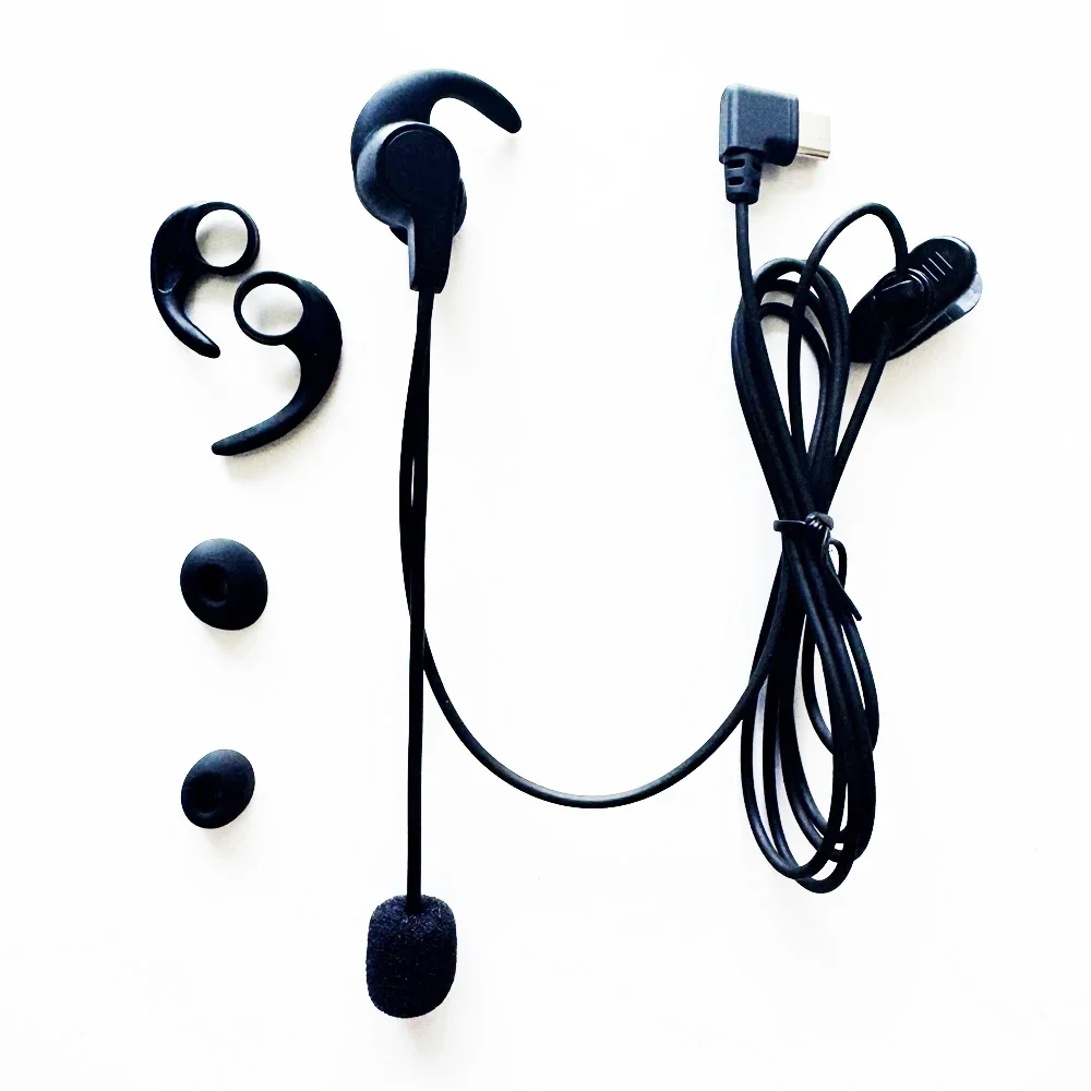 Type-C HIFI Soccer In-ear Referees Headphone for EJEAS V4 Plus/V6 PRO+ Motorcycle Helmet Bluetooth Headset
