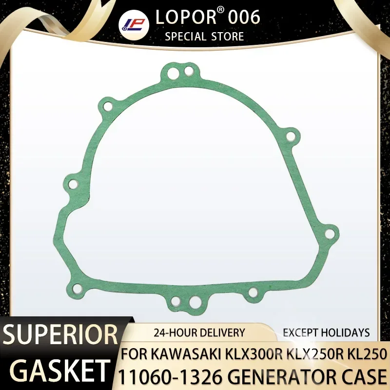 Lopor Motorcycle Engine Crankcase Generator Case Gasket For Kawasaki KLX250 94-14 KLX300 97-07 KL250 00-04 2010 11060-1326