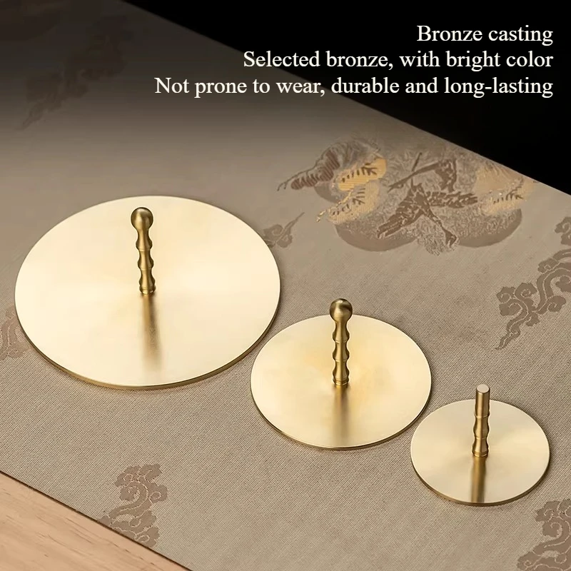 Brass Seal Script Offering Worship Buddha Press Incense Ash Incense Ceremony Burner Temple Worship Study Room Office Bedroom